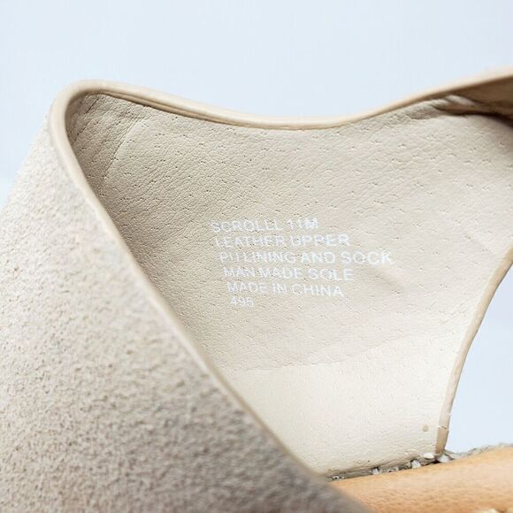 Steve Madden Womens 11 Wedge Sandals Platform Beige Suede Strappy Shoes Resort - Picture 9 of 9